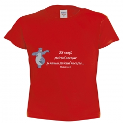 Tricou rosu copii, Sa cauti strictul necesar!